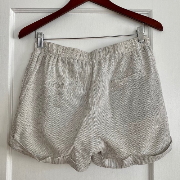 Ellison Pinstripe Linen Shorts - Picture 2 of 5